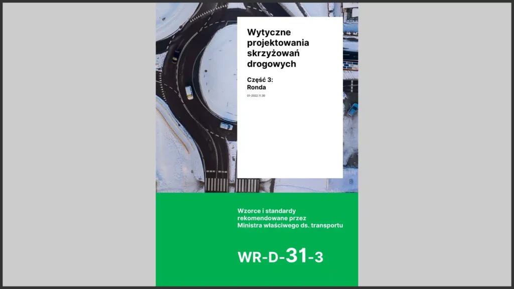 Strona tytułowa dokumentu WR-D-31-3 – Wytyczne projektowania skrzyżowań drogowych. Część 3: Ronda.